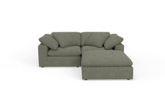 Westover 3pc Sectional Sofa W/ Ottoman :: Leg Finish: Espresso