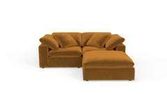Westover 3pc Sectional Sofa W/ Ottoman :: Leg Finish: Espresso
