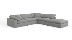 Westover 5pc Sectional Sofa W/ Ottoman :: Leg Finish: Espresso