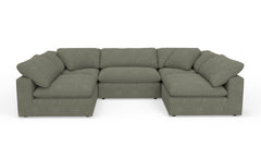 Westover 6pc Sectional Sofa :: Leg Finish: Espresso
