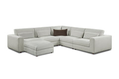 Kensington 6pc Modular Sectional Sofa w/ Ottoman