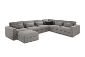 Kensington 7pc Modular Sectional Sofa w/ Ottoman