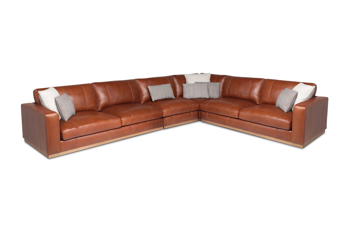 Stella 4pc Leather Sectional Sofa Modern Sectionals Apt2B