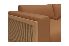 Bailey 6pc Modular Leather Sectional Sofa w/ Ottoman