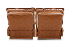 Avery 2pc Armless Leather Motion Modular Loveseat