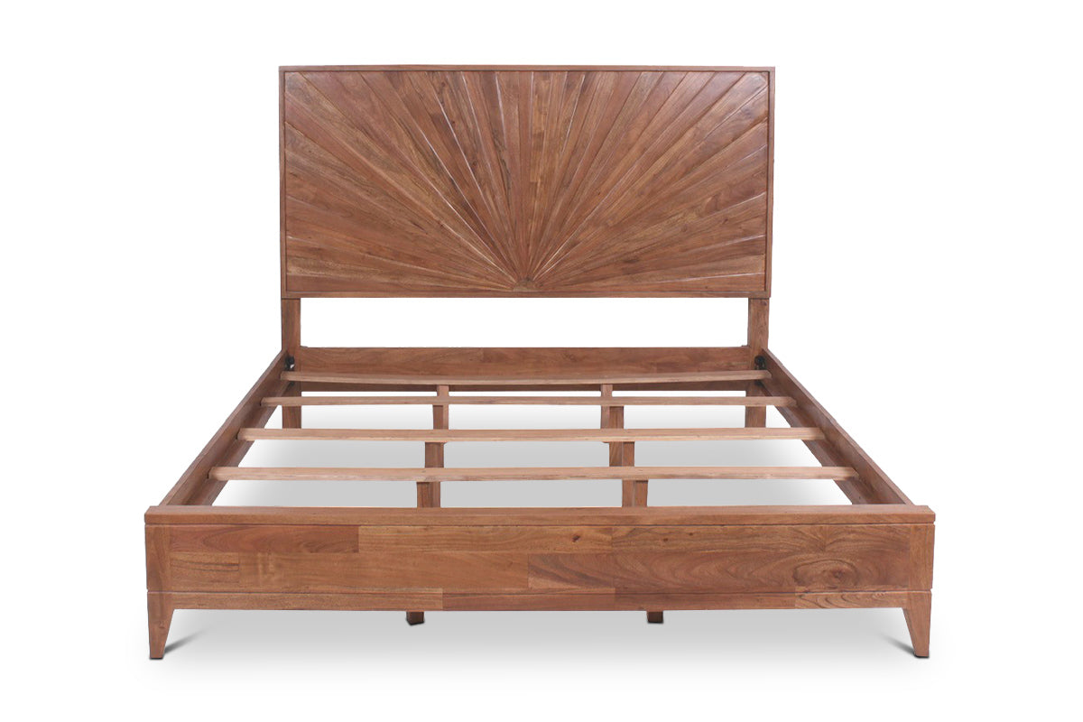 Skye Sunburst Wooden Bed Modern Panel Beds Apt2B