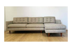 Lexington 2pc Sectional Sofa RAF in STRAW