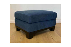 Logan Drive Ottoman in BLUE JEAN - 23x30