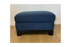 Logan Drive Ottoman in BLUE JEAN - 23x30