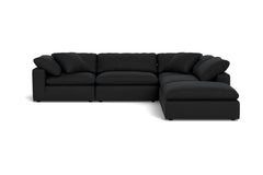 Westover 5pc Sectional Sofa W/ Ottoman :: Leg Finish: Espresso