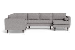 Sadie 4pc Sectional Sofa :: Leg Finish: Espresso / Configuration: RAF - Chaise on the Right