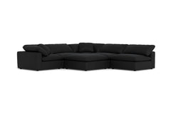 Westover 6pc Sectonal Sofa W/ Ottoman :: Leg Finish: Espresso