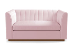 Nora Apartment Size Sleeper Sofa Bed in BLUSH VELVET