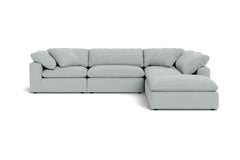 Westover 5pc Sectional Sofa W/ Ottoman :: Leg Finish: Espresso