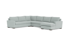 Maverick 4pc Sectional Sofa :: Leg Finish: Espresso / Configuration:RAF - Chaise on the Right