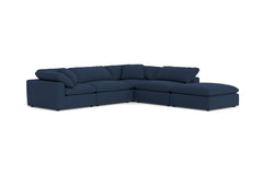 Westover 5pc Sectional Sofa W/ Ottoman :: Leg Finish: Espresso