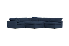Westover 6pc Sectonal Sofa W/ Ottoman :: Leg Finish: Espresso