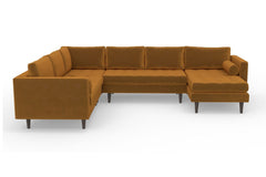 Sadie 4pc Sectional Sofa :: Leg Finish: Espresso / Configuration: RAF - Chaise on the Right