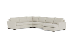 Maverick 4pc Sectional Sofa :: Leg Finish: Espresso / Configuration:RAF - Chaise on the Right