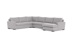 Maverick 4pc Sectional Sofa :: Leg Finish: Espresso / Configuration:RAF - Chaise on the Right