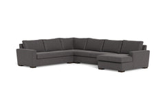 Maverick 4pc Sectional Sofa :: Leg Finish: Espresso / Configuration:RAF - Chaise on the Right