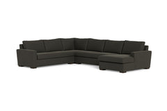 Maverick 4pc Sectional Sofa :: Leg Finish: Espresso / Configuration: RAF - Chaise on the Right