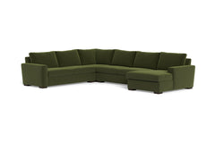Maverick 4pc Sectional Sofa :: Leg Finish: Espresso / Configuration:RAF - Chaise on the Right