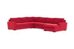 Maverick 4pc Sectional Sofa :: Leg Finish: Espresso / Configuration:RAF - Chaise on the Right