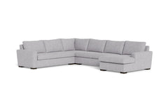 Maverick 4pc Sectional Sofa :: Leg Finish: Espresso / Configuration:RAF - Chaise on the Right