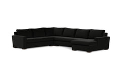 Maverick 4pc Sectional Sofa :: Leg Finish: Espresso / Configuration:RAF - Chaise on the Right