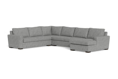 Maverick 4pc Sectional Sofa :: Leg Finish: Espresso / Configuration:RAF - Chaise on the Right