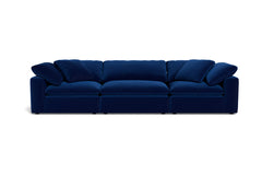 Westover 3pc Sectional Sofa W/ Ottoman :: Leg Finish: Espresso