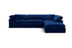 Westover 5pc Sectional Sofa W/ Ottoman :: Leg Finish: Espresso