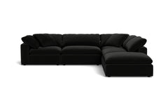Westover 5pc Sectional Sofa W/ Ottoman :: Leg Finish: Espresso