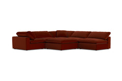 Westover 6pc Sectonal Sofa W/ Ottoman :: Leg Finish: Espresso