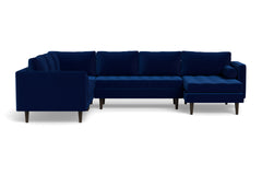 Sadie 4pc Sectional Sofa :: Leg Finish: Espresso / Configuration: RAF - Chaise on the Right