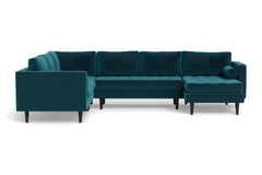 Sadie 4pc Sectional Sofa :: Leg Finish: Espresso / Configuration: RAF - Chaise on the Right