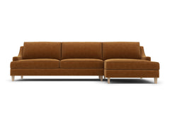 Soto 2pc Sectional Sofa :: Leg Finish: Weathered Oak / Configuration: RAF - Chaise on the Right
