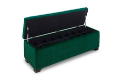 Spaulding Storage Ottoman in EMERALD