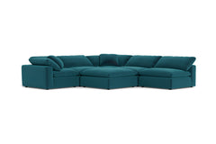 Westover 6pc Sectonal Sofa W/ Ottoman :: Leg Finish: Espresso