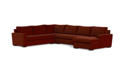 Maverick 4pc Sectional Sofa :: Leg Finish: Espresso / Configuration: RAF - Chaise on the Right