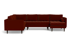 Sadie 4pc Sectional Sofa :: Leg Finish: Espresso / Configuration: RAF - Chaise on the Right