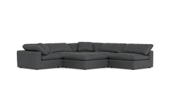 Westover 6pc Sectonal Sofa W/ Ottoman :: Leg Finish: Espresso