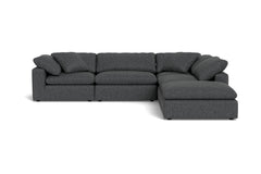 Westover 5pc Sectional Sofa W/ Ottoman :: Leg Finish: Espresso