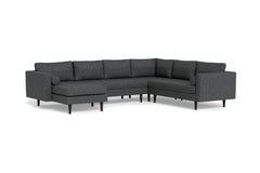Sadie 4pc Sectional Sofa :: Leg Finish: Espresso / Configuration: LAF - Chaise on the Left
