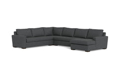 Maverick 4pc Sectional Sofa :: Leg Finish: Espresso / Configuration:RAF - Chaise on the Right