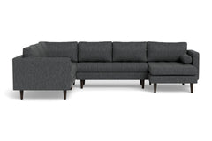 Sadie 4pc Sectional Sofa :: Leg Finish: Espresso / Configuration: RAF - Chaise on the Right