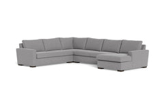 Maverick 4pc Sectional Sofa :: Leg Finish: Espresso / Configuration:RAF - Chaise on the Right