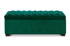 Spaulding Storage Ottoman in EMERALD