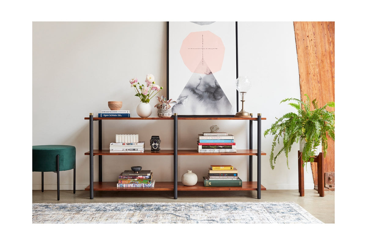 Bookcase console table hot sale